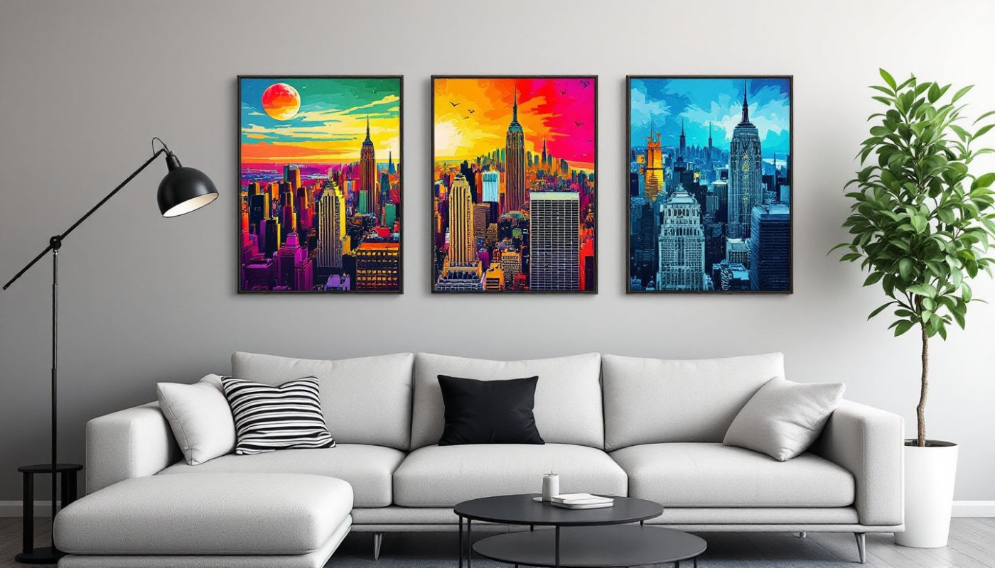 L'impact des couleurs dans les posters de villes sur l'ambiance d'une pièce